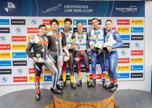 Podium Herren Doppel, Nationencup Oberhof 2025