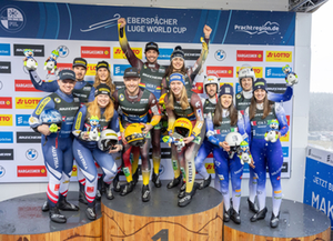 Oberhof 2025 Mixed Doubles Podium