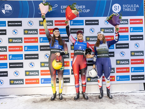 Podium Damen, Sigulda 2025