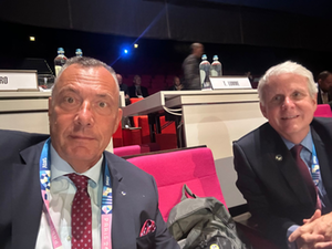 Fogelis and Bell at IOC Session