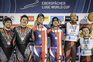 Podium Doppel, Nationencup Oberhof 2024