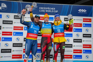 Gesamt-Wetlcup Podium 2024/2025 Einsitzer-Herren Yanqing 