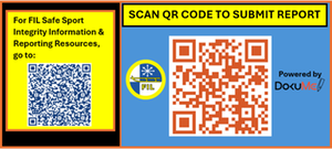 QR-Code for FIL Safe Sport Reporting Platform